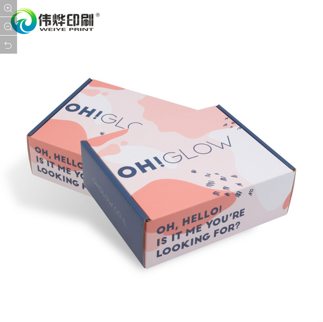 Pink & Blue Foldabel Corrugated Paper Box