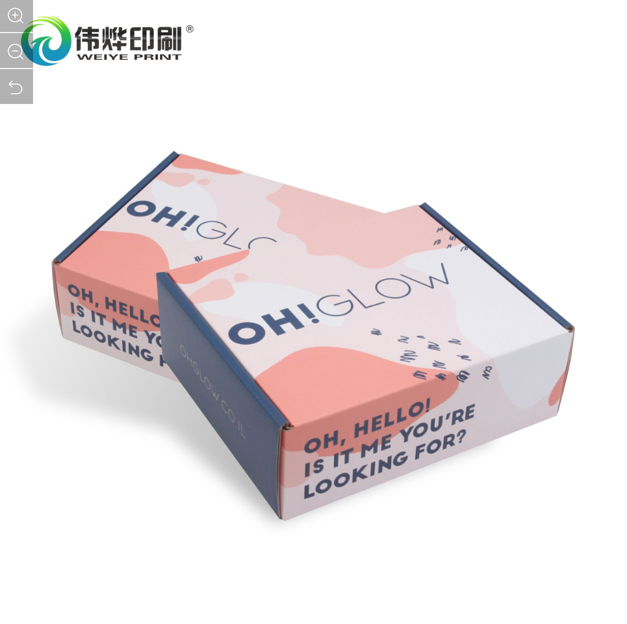 Pink & Blue Foldabel Corrugated Paper Box