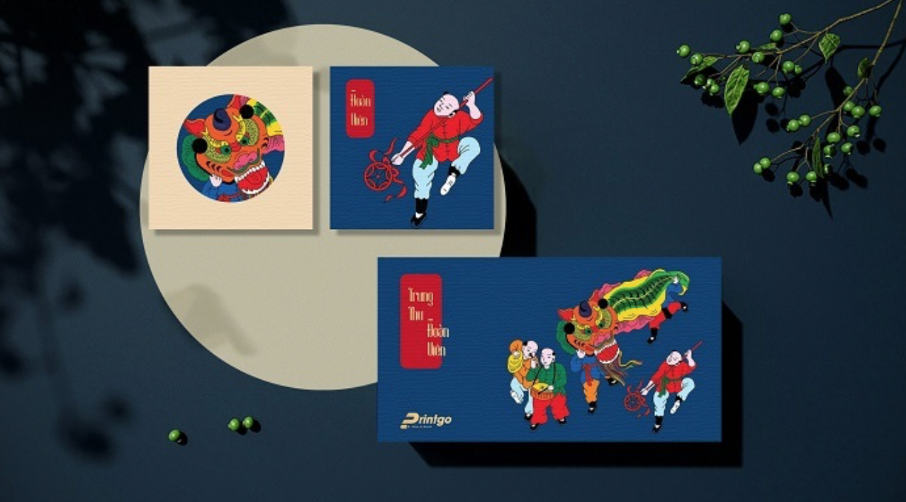 Moon Cake Packaging Folding Pink Box with Ribbon