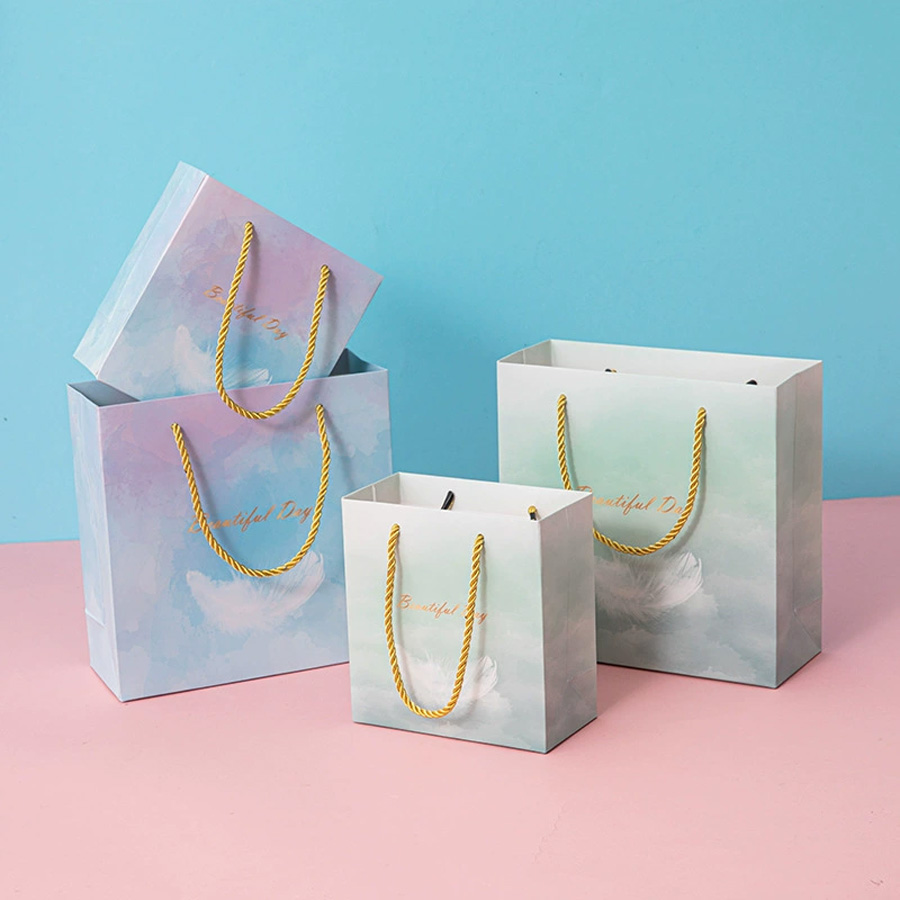 High-Quality Rectangle Printed Paper Bags for Retail and Events