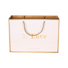 Hot Stampping Light Pink Tote Bag with Cotton Rope