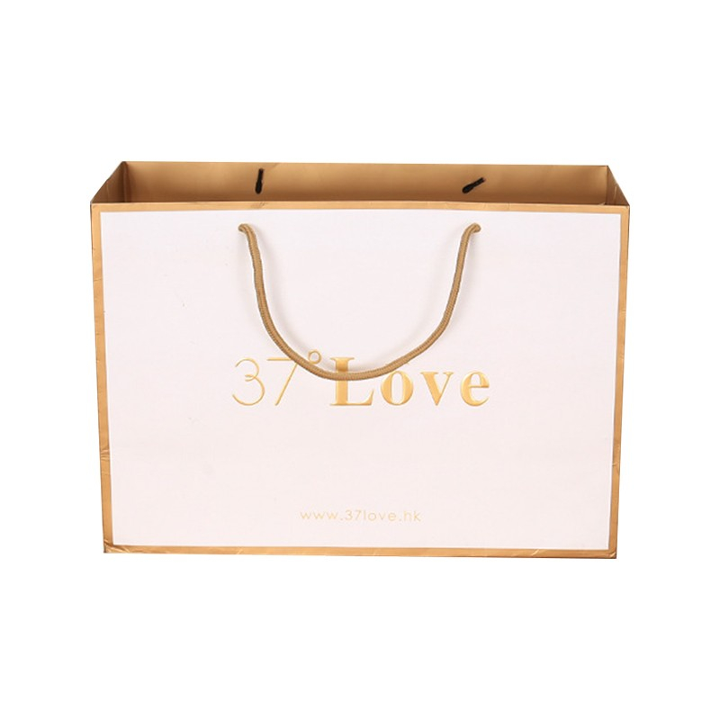 Hot Stampping Light Pink Tote Bag with Cotton Rope