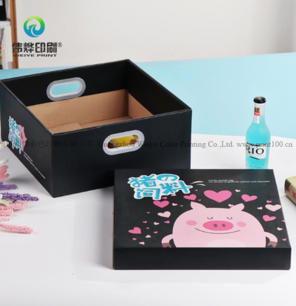 Gift Packaging Cartoon Pig Lid and Bottom Box