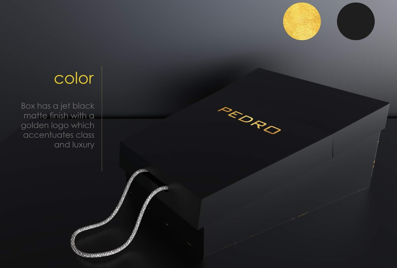 Black Shoes Packaging Lid and Bottom Box