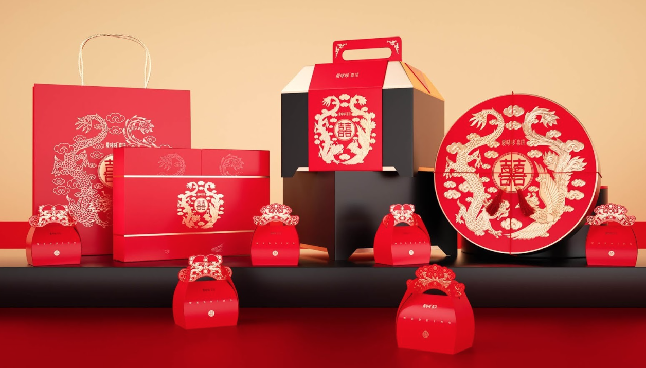 Wedding Candy Packaging Lid and Bottom Paper Box