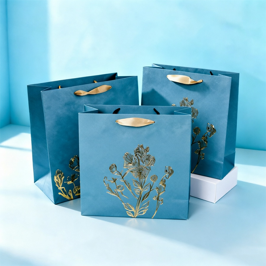 Personalized Middle Gift Paper Bags with Logo Printing Services