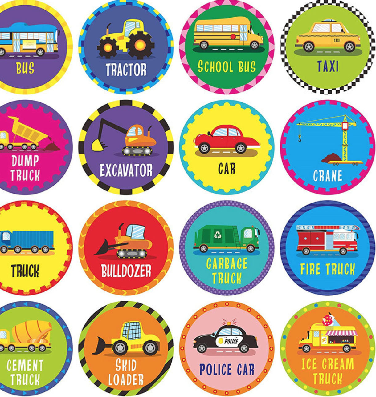 Colorful Cartoon Children's Toy Adhesive Sticker