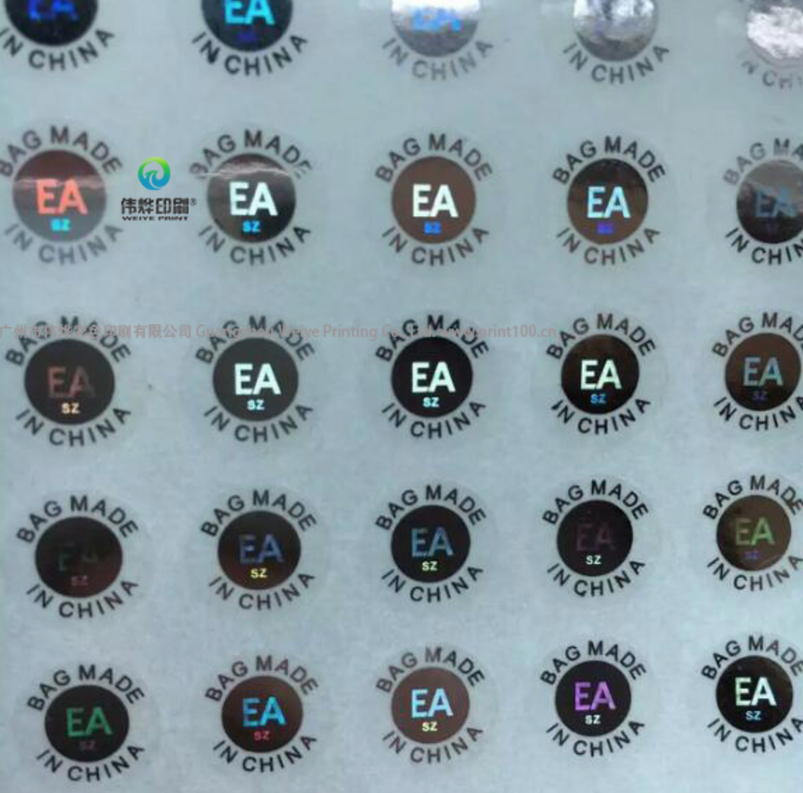 PVC Laser Round Sticker / Label