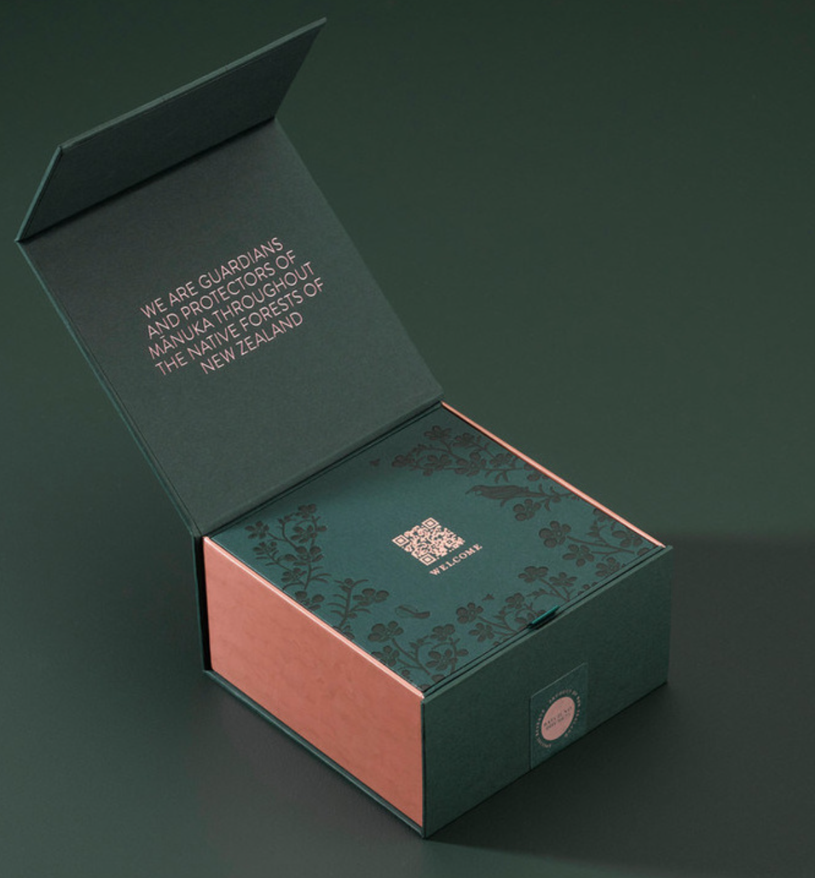Dark Green Magnet Folding Box for Food Packaging