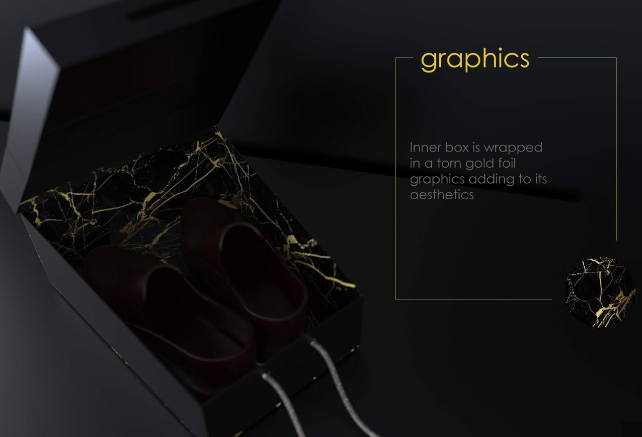 Black Shoes Packaging Lid and Bottom Box