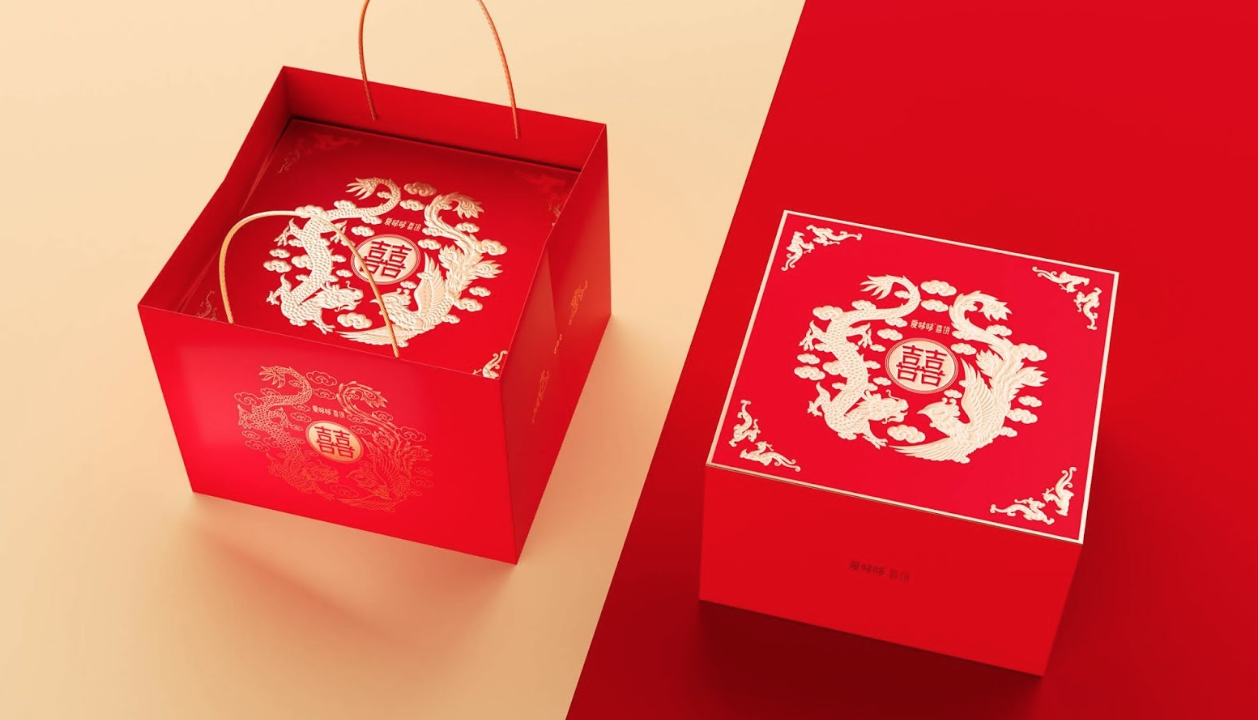 Wedding Candy Packaging Lid and Bottom Paper Box