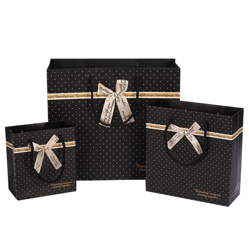 Gold Dot Black Bag 1