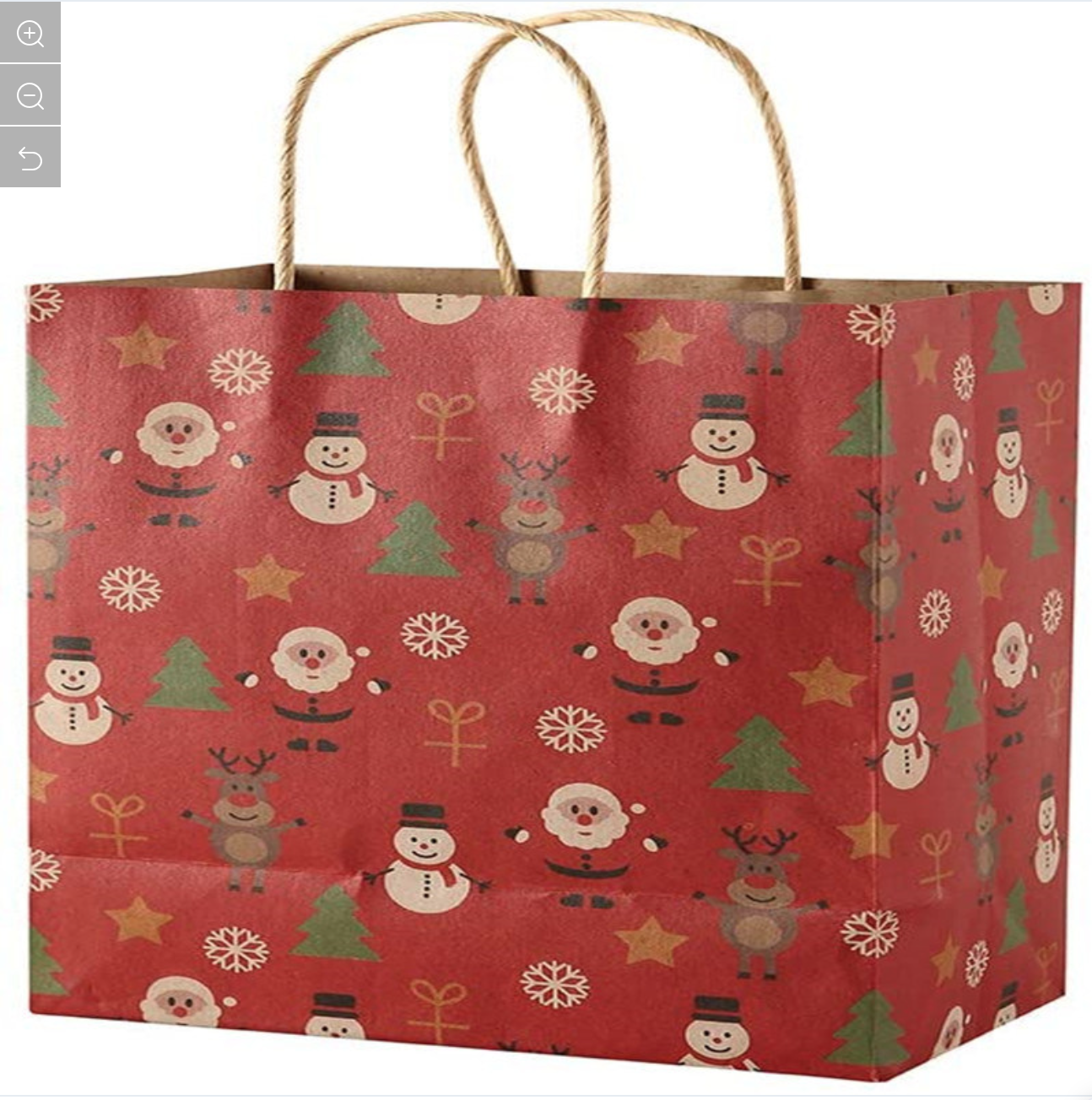Christmas Desgin Paper Gift Bag with Twist Handle