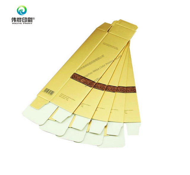 Gold Foil Cosmetic Packaging Art Paper Box