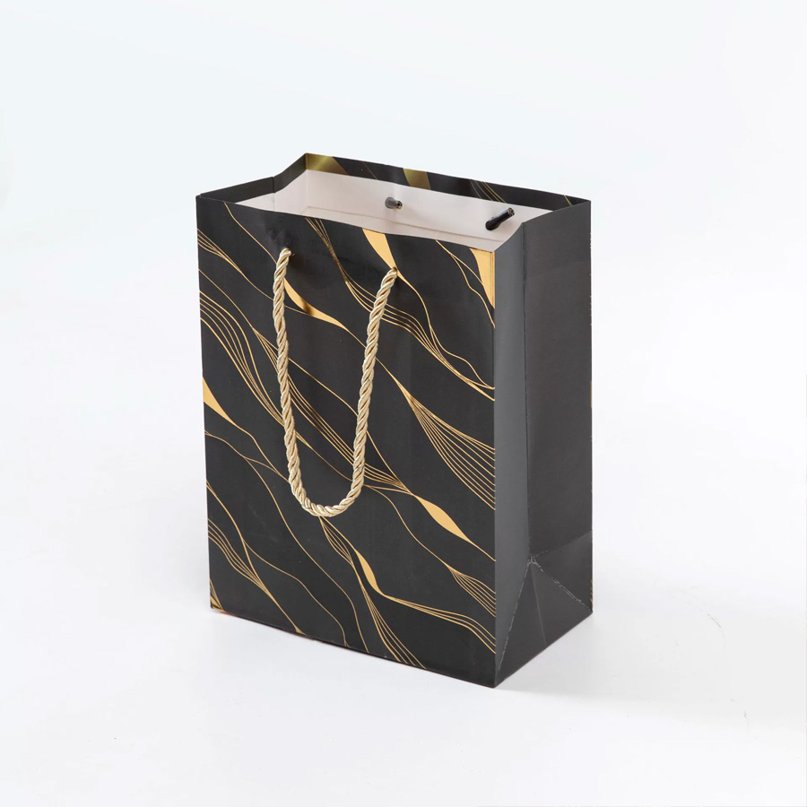 Stylish Middle Pack Art Paper Bags with Custom Logo Design