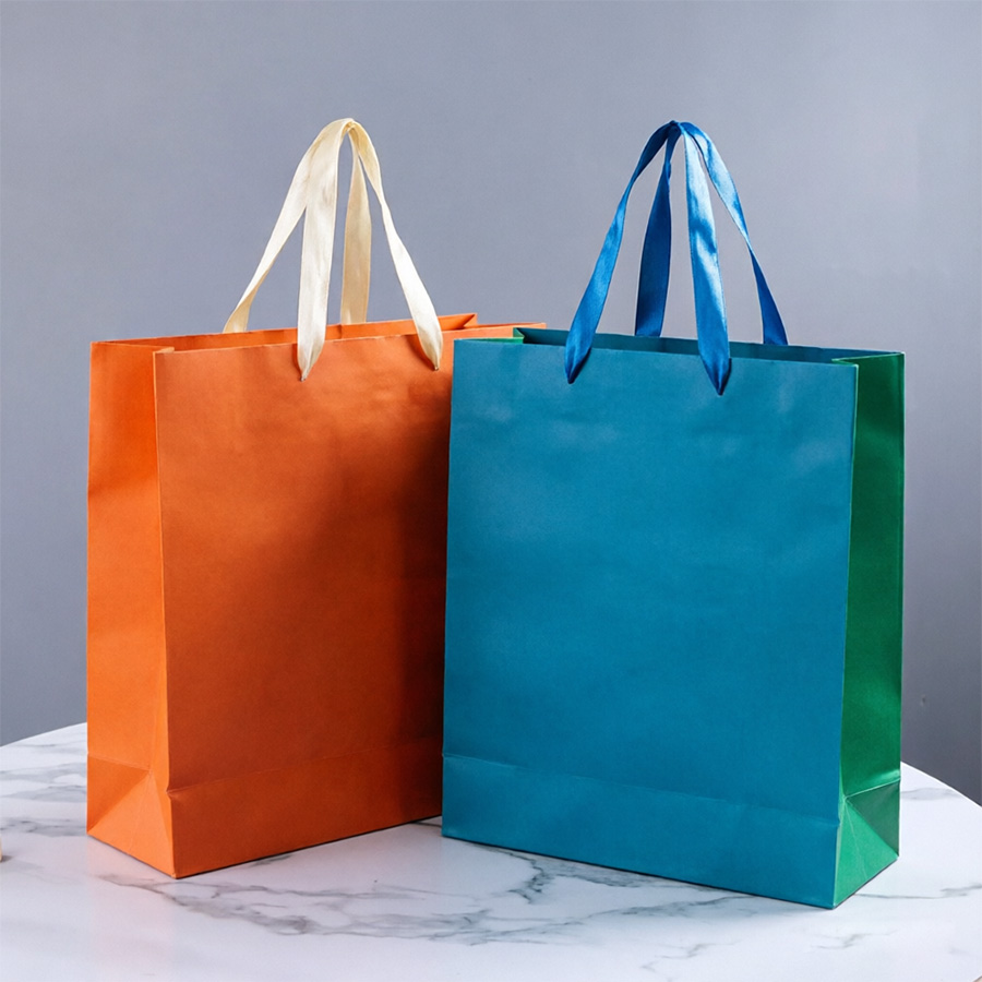 Personalized Rectangle Paper Gift Bags with Custom Printing Options