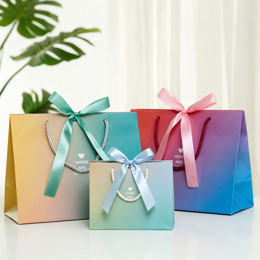Custom Printed Paper Handbags for Stylish Retail Packaging