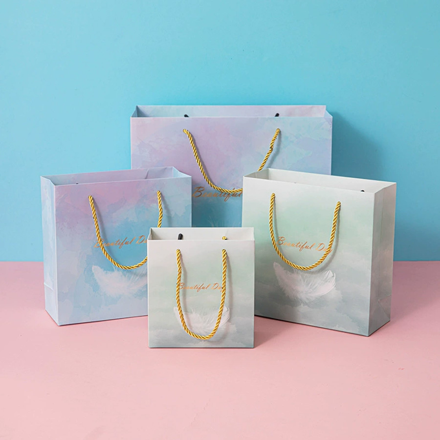 High-Quality Rectangle Printed Paper Bags for Retail and Events