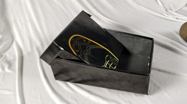 Black Shoes Packaging Lid and Bottom Box
