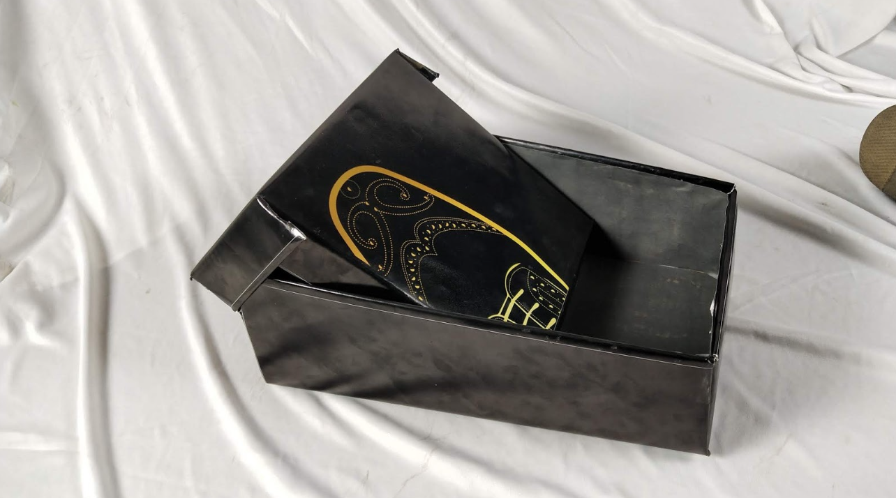 Black Shoes Packaging Lid and Bottom Box