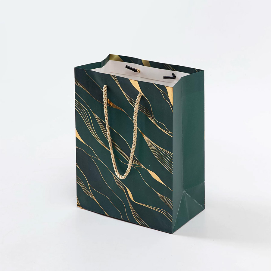 Stylish Middle Pack Art Paper Bags with Custom Logo Design