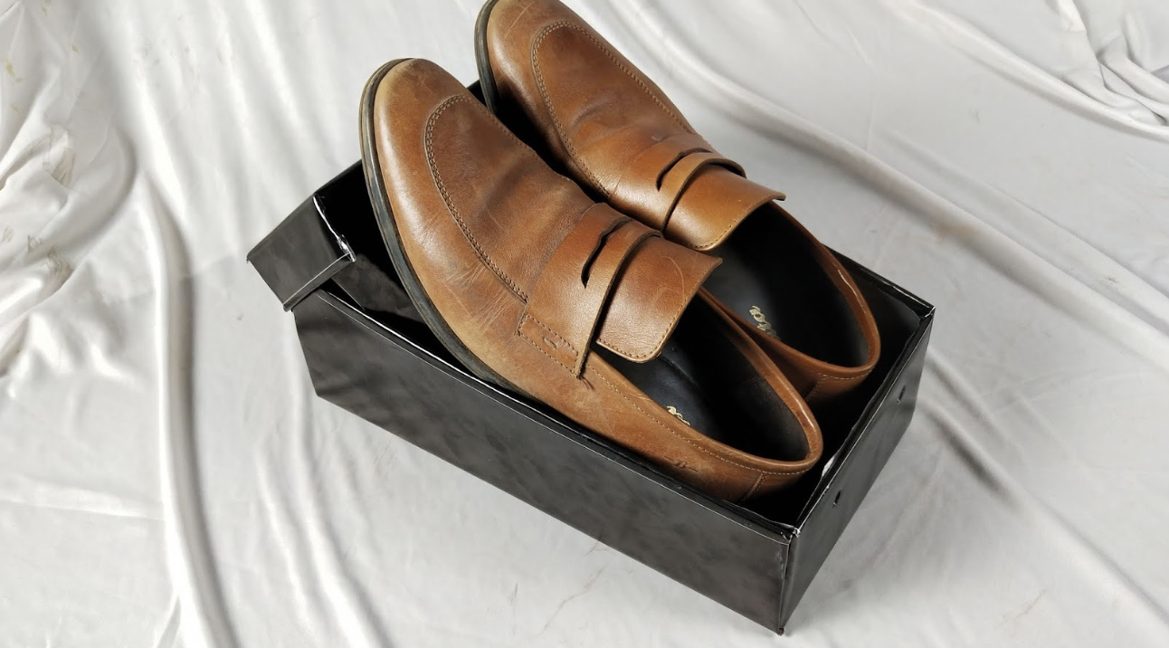 Black Shoes Packaging Lid and Bottom Box