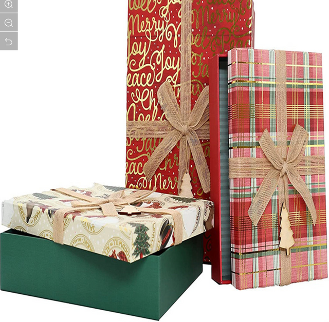 Christmas Gift Packaging Lid and Bottom Box