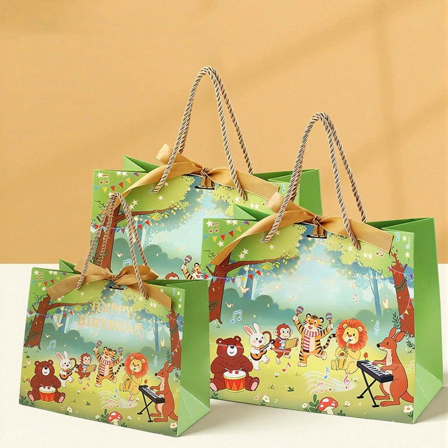 Customizable Creative Paper Shopping Bag with Comfortable Hand Length Handle
