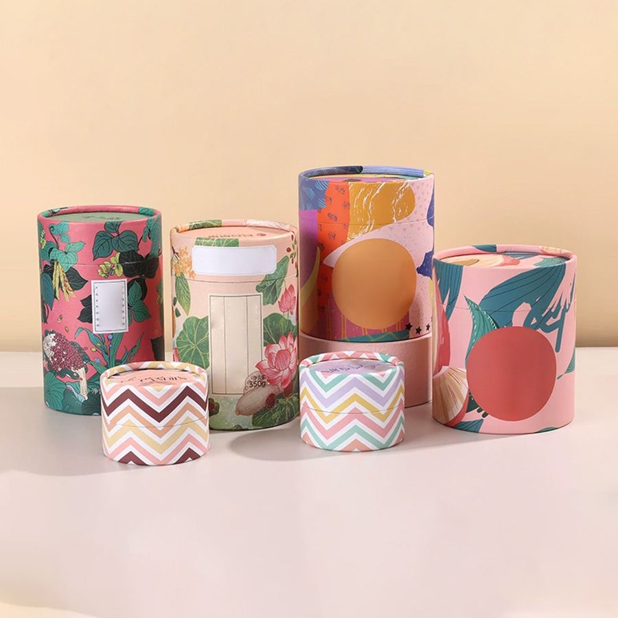 Premium Round Paper Boxes with Custom Hot Stamping Options