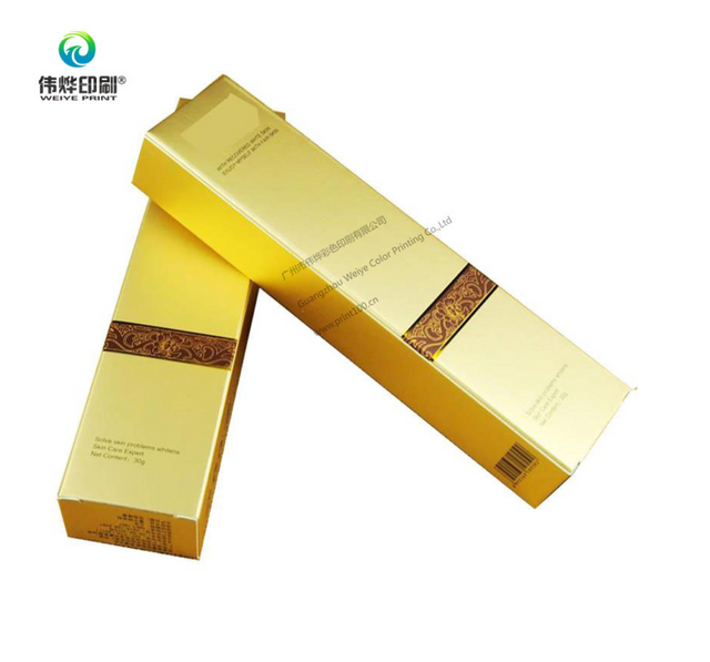 Gold Foil Cosmetic Packaging Art Paper Box