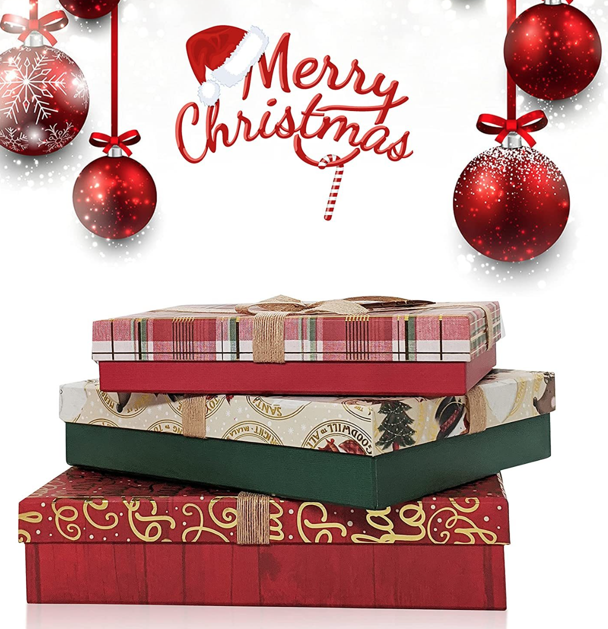 Christmas Gift Packaging Lid and Bottom Box