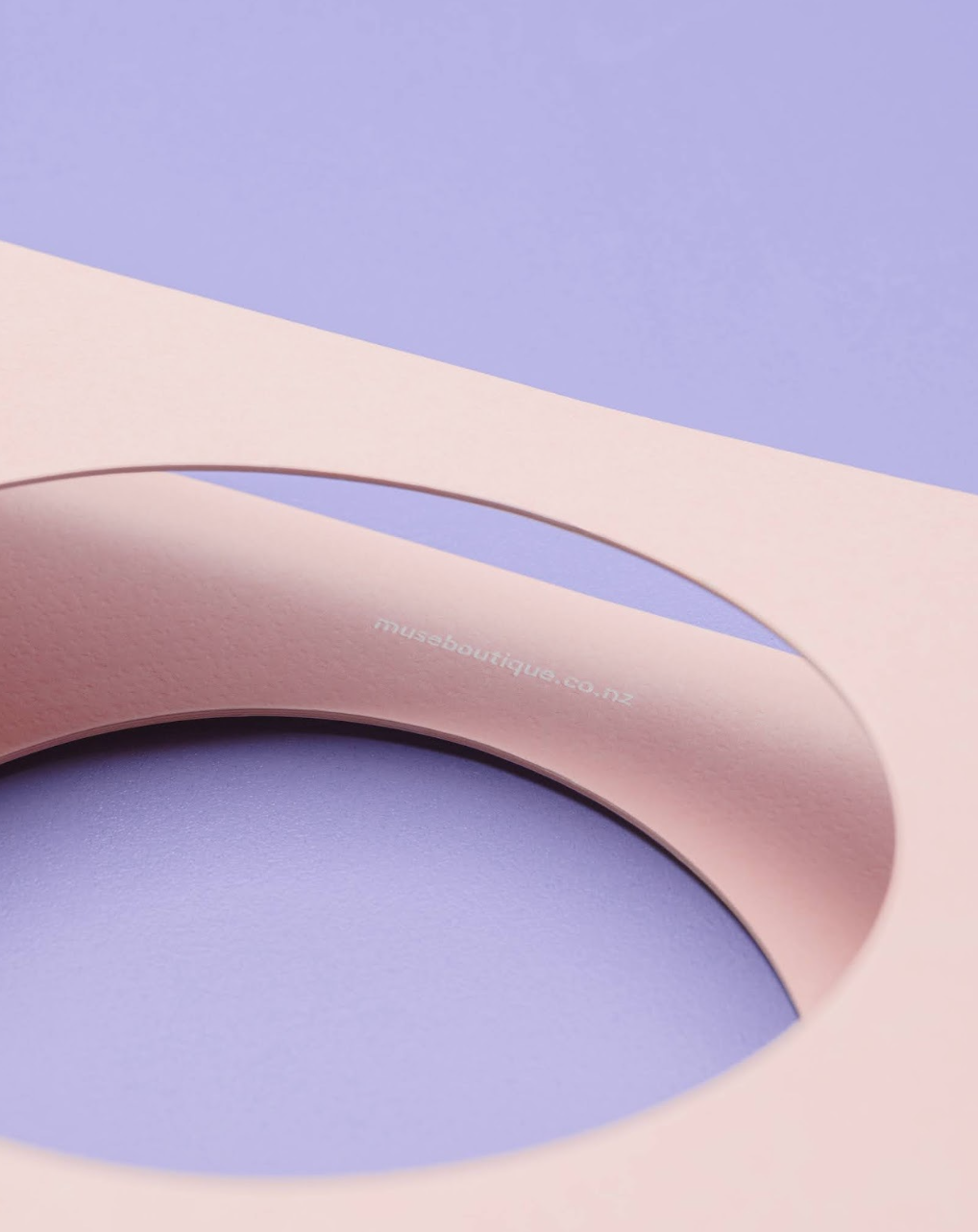 Round Hole Pink Paper Gift Bag