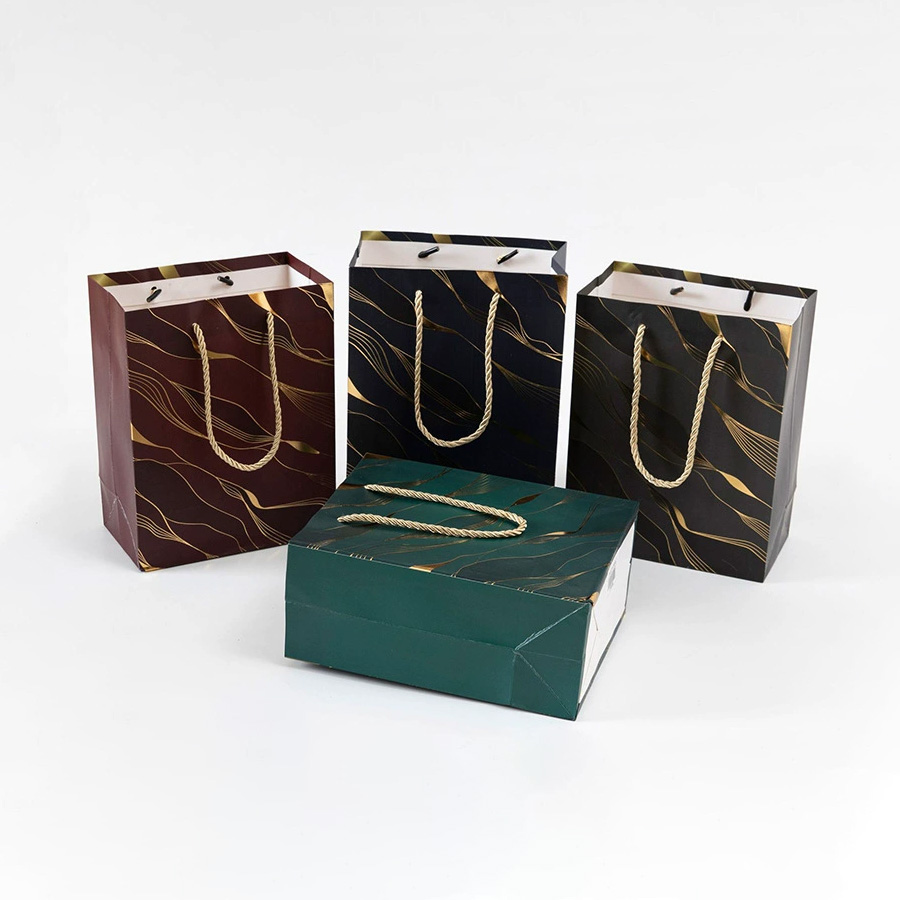 Stylish Middle Pack Art Paper Bags with Custom Logo Design