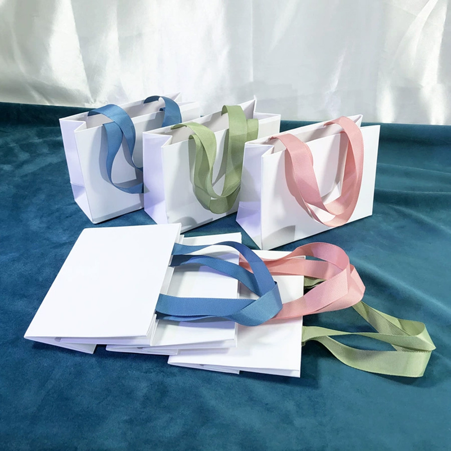 Custom Printed Middle Shopping Paper Bags for Retail Use