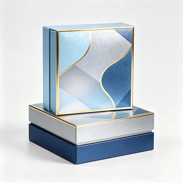 .Luxury Cosmetic Paper Gift Box with Ribbon for Jewelry