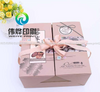 Cake Packaging Folding Pink Box with Ribbon