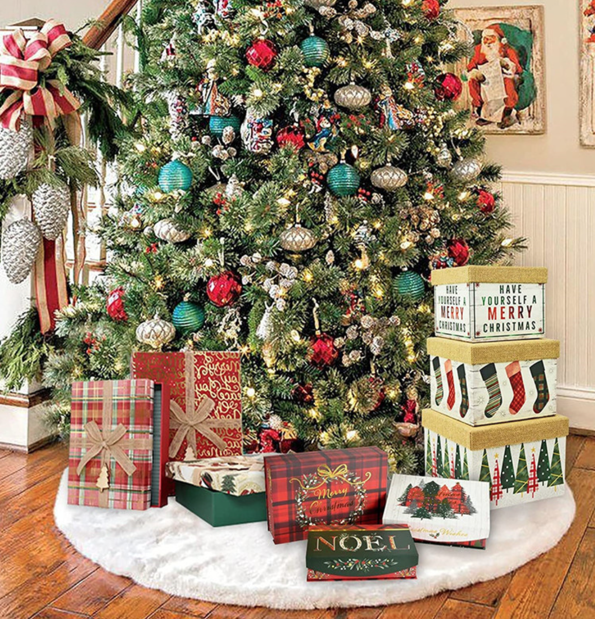 Christmas Gift Packaging Lid and Bottom Box