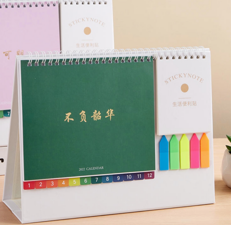 Creative Table Calendar with Notepad and Sticker