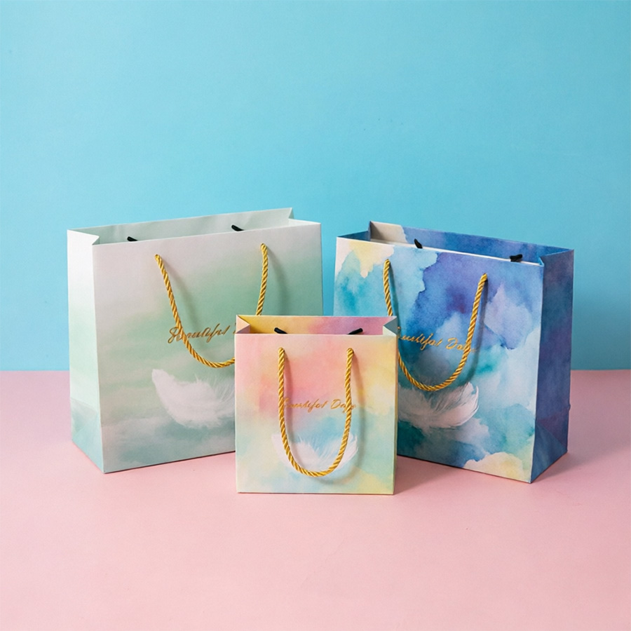 High-Quality Rectangle Printed Paper Bags for Retail and Events